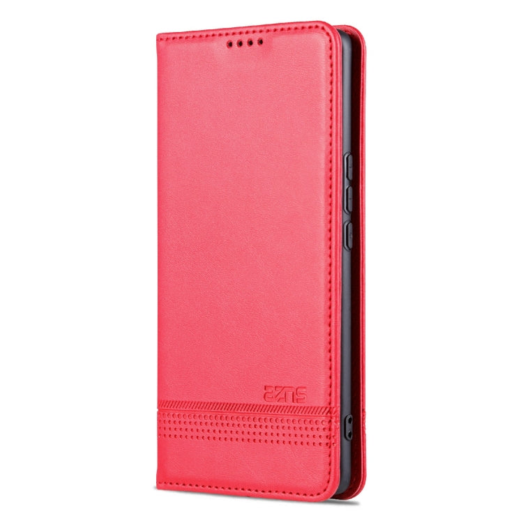 For Honor X40 AZNS Magnetic Calf Texture Leather Phone Case(Red) - Honor Cases by AZNS | Online Shopping UK | buy2fix