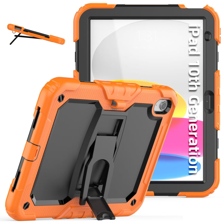 For iPad 2025 / 2022 Shockproof Silicone + PC Protective Tablet Case(Black + Orange) - iPad 2025 / 2022 Cases by buy2fix | Online Shopping UK | buy2fix