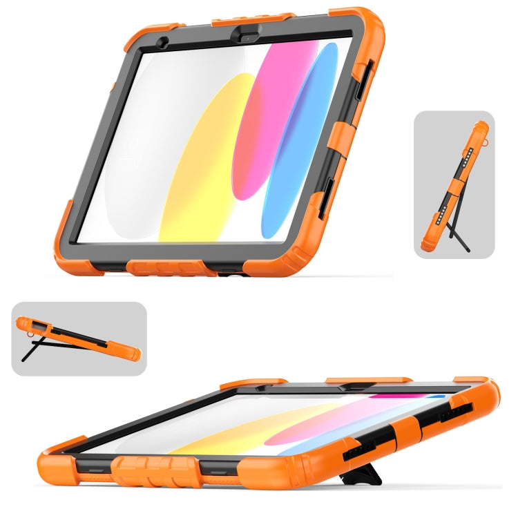 For iPad 2025 / 2022 Shockproof Silicone + PC Protective Tablet Case(Black + Orange) - iPad 2025 / 2022 Cases by buy2fix | Online Shopping UK | buy2fix