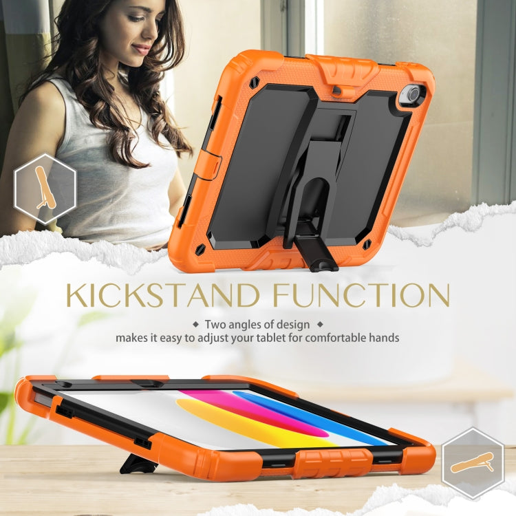 For iPad 2025 / 2022 Shockproof Silicone + PC Protective Tablet Case(Black + Orange) - iPad 2025 / 2022 Cases by buy2fix | Online Shopping UK | buy2fix