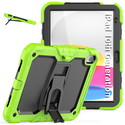 For iPad 2025 / 2022 Shockproof Silicone + PC Protective Tablet Case(Black + Yellow Green) - iPad 2025 / 2022 Cases by buy2fix | Online Shopping UK | buy2fix