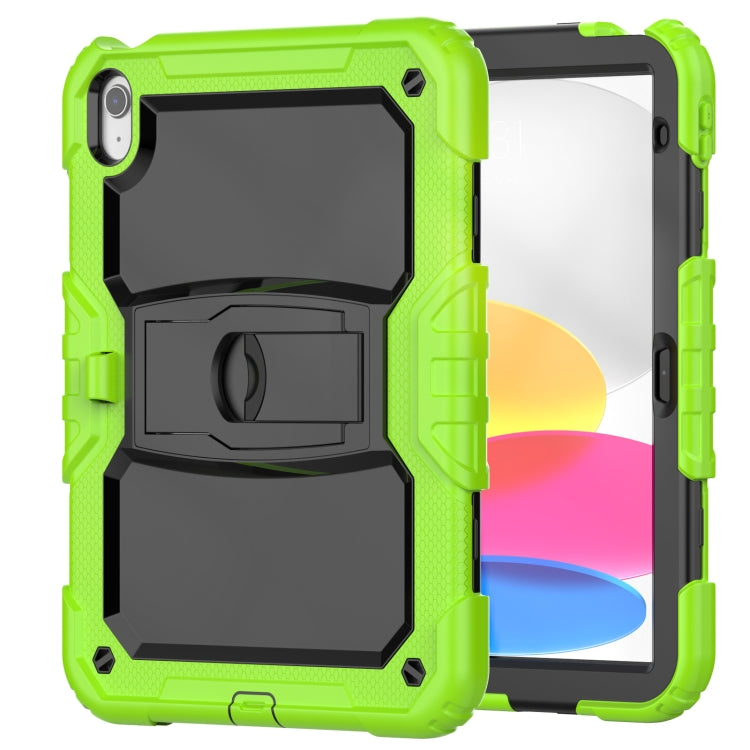 For iPad 2025 / 2022 Shockproof Silicone + PC Protective Tablet Case(Black + Yellow Green) - iPad 2025 / 2022 Cases by buy2fix | Online Shopping UK | buy2fix