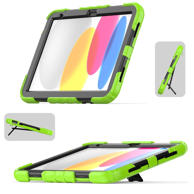 For iPad 2025 / 2022 Shockproof Silicone + PC Protective Tablet Case(Black + Yellow Green) - iPad 2025 / 2022 Cases by buy2fix | Online Shopping UK | buy2fix