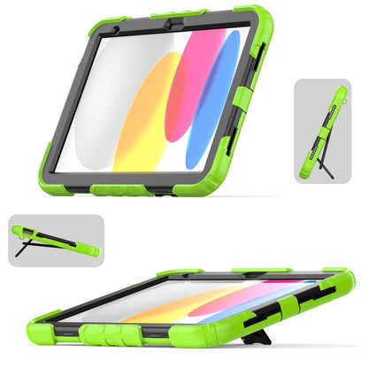 For iPad 2025 / 2022 Shockproof Silicone + PC Protective Tablet Case(Black + Yellow Green) - iPad 2025 / 2022 Cases by buy2fix | Online Shopping UK | buy2fix