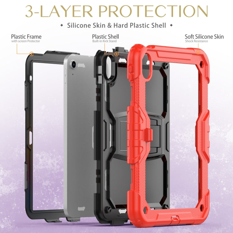 For iPad 2025 / 2022 Shockproof Silicone + PC Protective Tablet Case(Black + Red) - iPad 2025 / 2022 Cases by buy2fix | Online Shopping UK | buy2fix