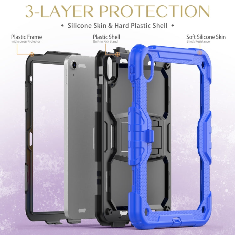 For iPad 2025 / 2022 Shockproof Silicone + PC Protective Tablet Case(Black + Blue) - iPad 2025 / 2022 Cases by buy2fix | Online Shopping UK | buy2fix