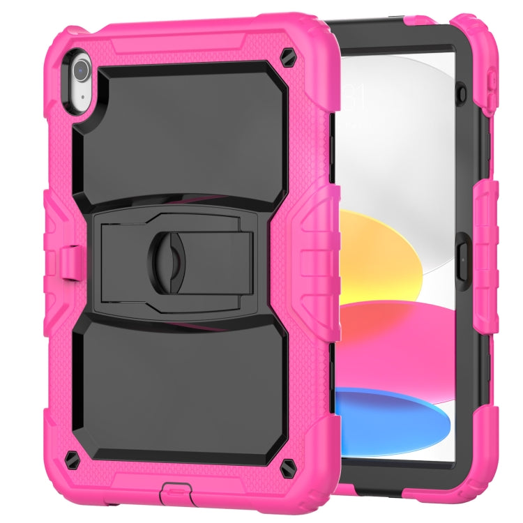 For iPad 2025 / 2022 Shockproof Silicone + PC Protective Tablet Case(Black + Rose Red) - iPad 2025 / 2022 Cases by buy2fix | Online Shopping UK | buy2fix