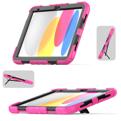 For iPad 2025 / 2022 Shockproof Silicone + PC Protective Tablet Case(Black + Rose Red) - iPad 2025 / 2022 Cases by buy2fix | Online Shopping UK | buy2fix
