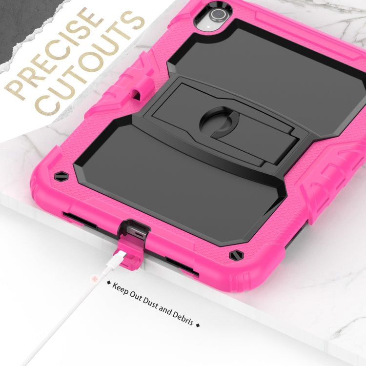 For iPad 2025 / 2022 Shockproof Silicone + PC Protective Tablet Case(Black + Rose Red) - iPad 2025 / 2022 Cases by buy2fix | Online Shopping UK | buy2fix