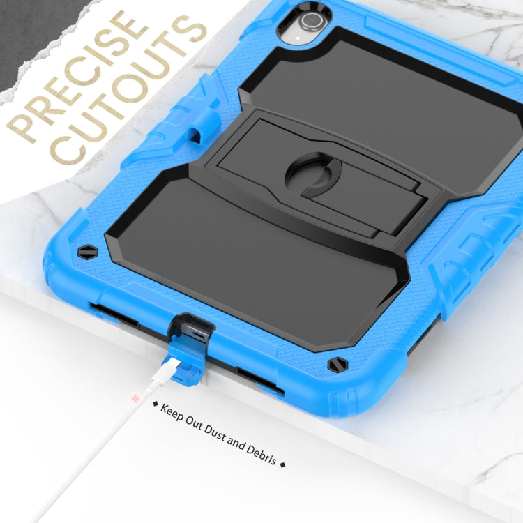 For iPad 2025 / 2022 Shockproof Silicone + PC Protective Tablet Case(Black + Light Blue) - iPad 2025 / 2022 Cases by buy2fix | Online Shopping UK | buy2fix