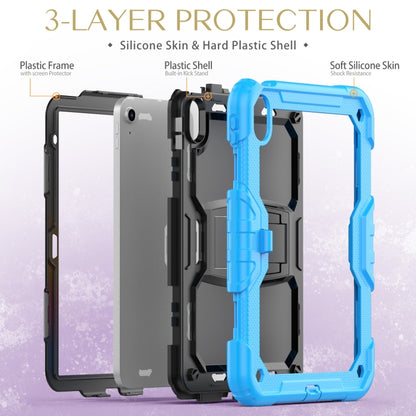 For iPad 2025 / 2022 Shockproof Silicone + PC Protective Tablet Case(Black + Light Blue) - iPad 2025 / 2022 Cases by buy2fix | Online Shopping UK | buy2fix