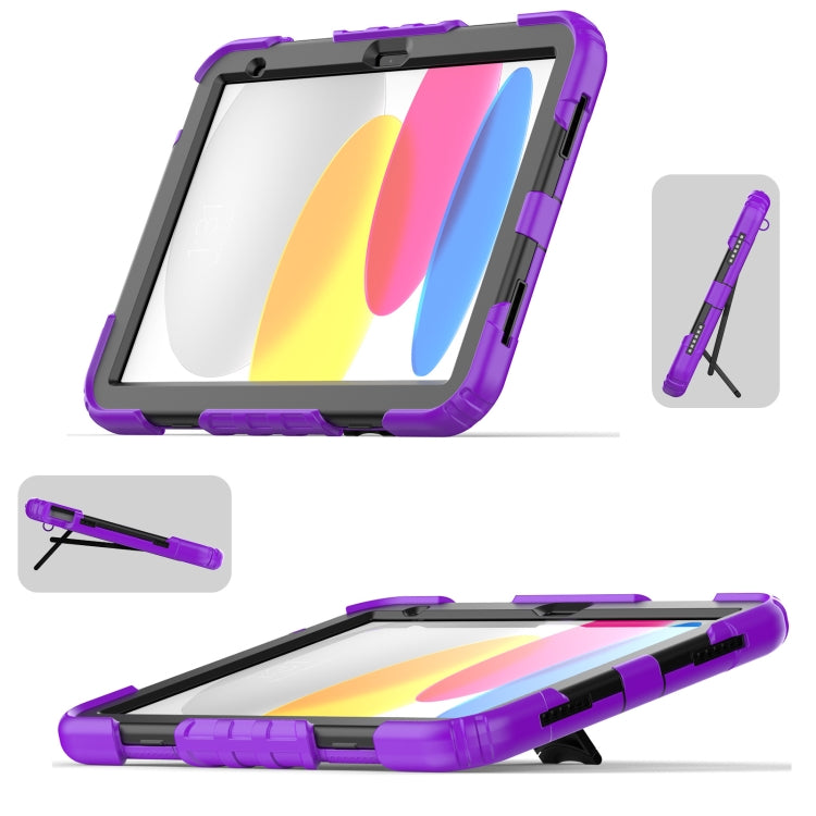 For iPad 2025 / 2022 Shockproof Silicone + PC Protective Tablet Case(Black + Purple) - iPad 2025 / 2022 Cases by buy2fix | Online Shopping UK | buy2fix
