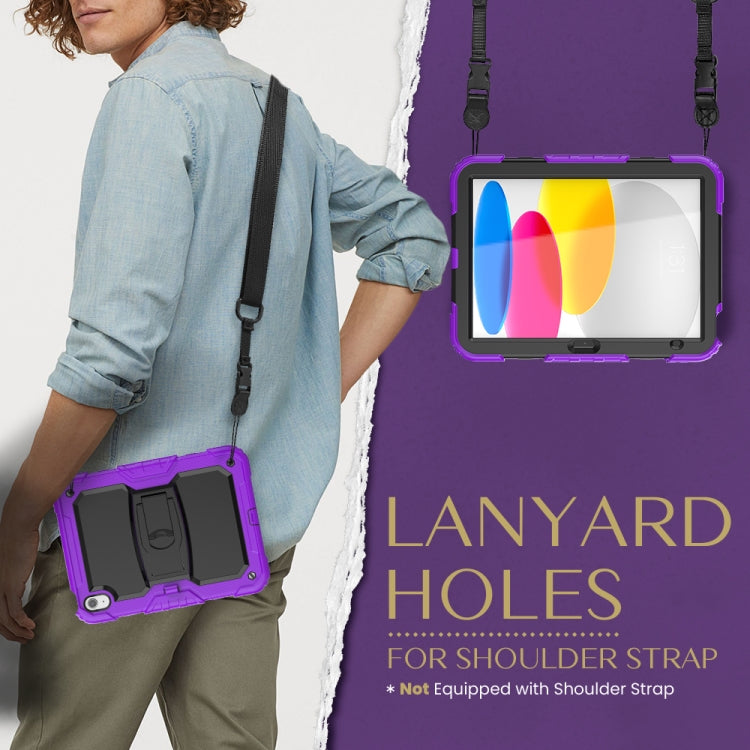 For iPad 2025 / 2022 Shockproof Silicone + PC Protective Tablet Case(Black + Purple) - iPad 2025 / 2022 Cases by buy2fix | Online Shopping UK | buy2fix