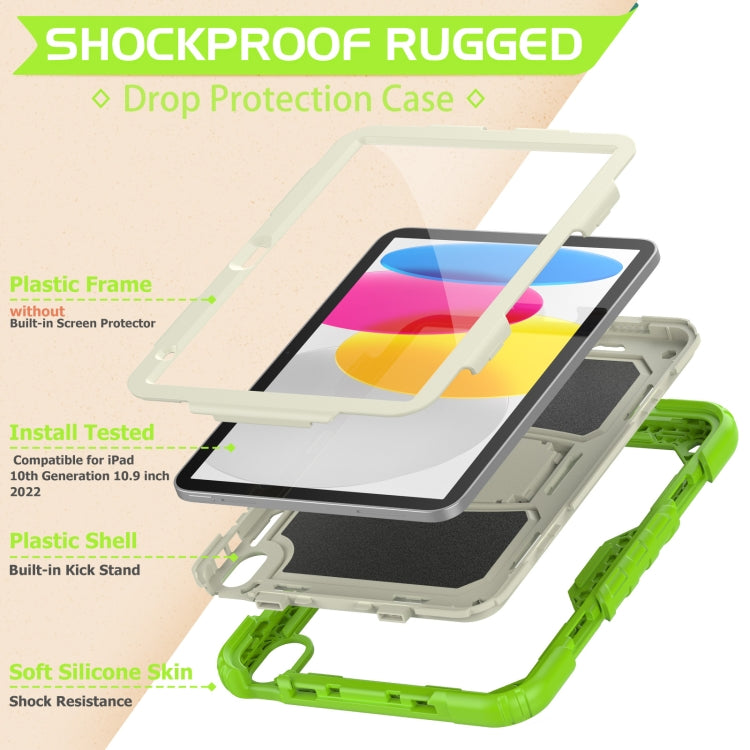 For iPad 2025 / 2022 Shockproof Silicone + PC Protective Tablet Case(Yellow Green) - iPad 2025 / 2022 Cases by buy2fix | Online Shopping UK | buy2fix