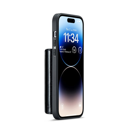 For iPhone 14 Pro Max DG.MING M3 Series Glitter Powder Card Bag Leather Case(Black) by DG.MING