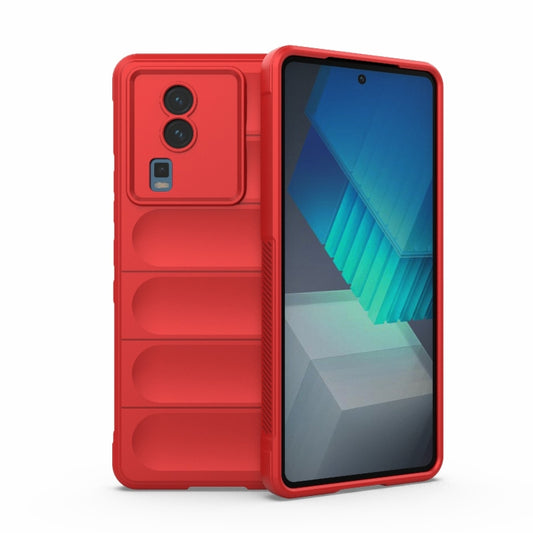 For vivo iQOO Neo7 Magic Shield TPU + Flannel Phone Case(Red) - vivo Cases by buy2fix | Online Shopping UK | buy2fix