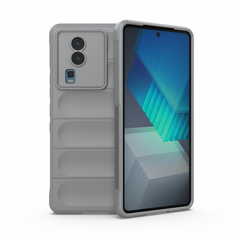 For vivo iQOO Neo7 Magic Shield TPU + Flannel Phone Case(Grey) - vivo Cases by buy2fix | Online Shopping UK | buy2fix