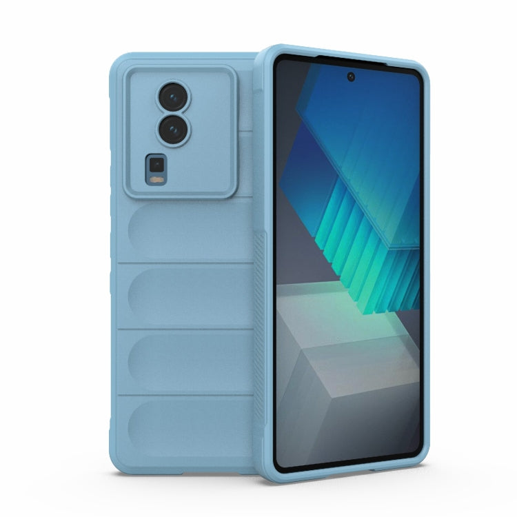 For vivo iQOO Neo7 Magic Shield TPU + Flannel Phone Case(Light Blue) - vivo Cases by buy2fix | Online Shopping UK | buy2fix