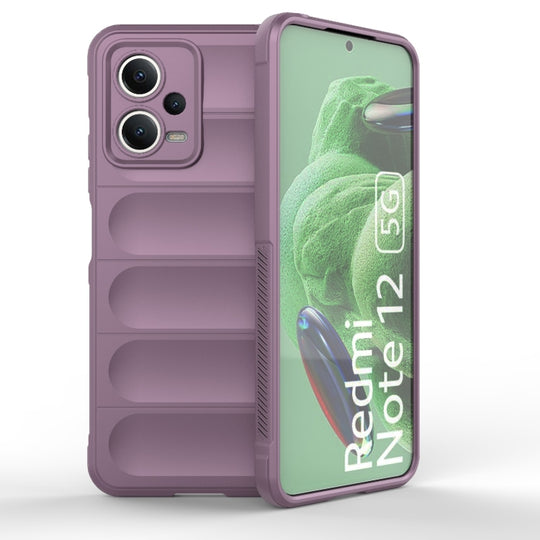 For Xiaomi Redmi Note 12 5G /  Note 12 5G India Magic Shield TPU + Flannel Phone Case(Purple)