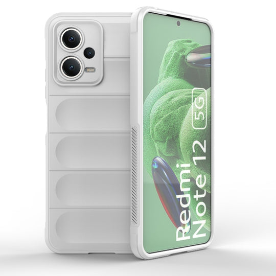 For Xiaomi Redmi Note 12 5G /  Note 12 5G India Magic Shield TPU + Flannel Phone Case(White)