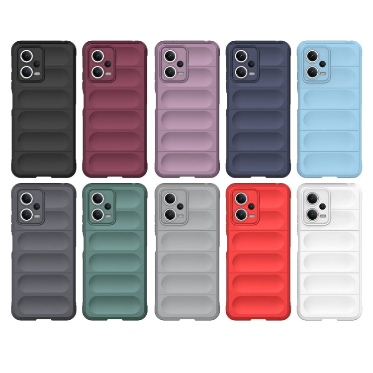 For Xiaomi Redmi Note 12 5G /  Note 12 5G India Magic Shield TPU + Flannel Phone Case(Dark Grey) - Note 12 Cases by buy2fix | Online Shopping UK | buy2fix