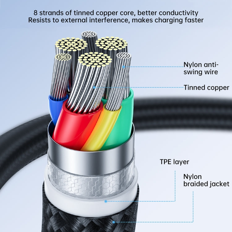 JOYROOM 20W Type-C to 8 Pin Surpass Series Fast Charging Data Cable, Length:0.25m(Black) - 2 in 1 Cable by JOYROOM | Online Shopping UK | buy2fix