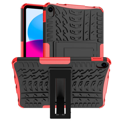 For iPad 2025 / 2022 Tire Texture TPU + PC Tablet Case with Holder(Red) - iPad 2025 / 2022 Cases by buy2fix | Online Shopping UK | buy2fix