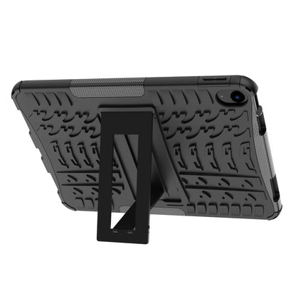 For iPad 2025 / 2022 Tire Texture TPU + PC Tablet Case with Holder(Black) - iPad 2025 / 2022 Cases by buy2fix | Online Shopping UK | buy2fix