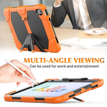For iPad 2025 / 2022 Rugged Silicone Hard PC Tablet Case with Holder(Orange) - iPad 2025 / 2022 Cases by buy2fix | Online Shopping UK | buy2fix
