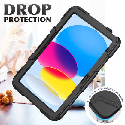 For iPad 2025 / 2022 Rugged Silicone Hard PC Tablet Case with Holder(Black) - iPad 2025 / 2022 Cases by buy2fix | Online Shopping UK | buy2fix