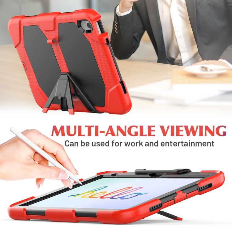 For iPad 2025 / 2022 Rugged Silicone Hard PC Tablet Case with Holder(Red) - iPad 2025 / 2022 Cases by buy2fix | Online Shopping UK | buy2fix