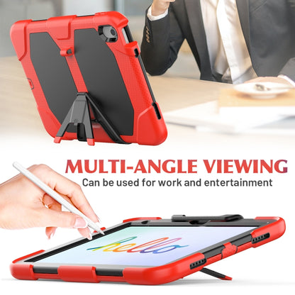 For iPad 2025 / 2022 Rugged Silicone Hard PC Tablet Case with Holder(Red) - iPad 2025 / 2022 Cases by buy2fix | Online Shopping UK | buy2fix