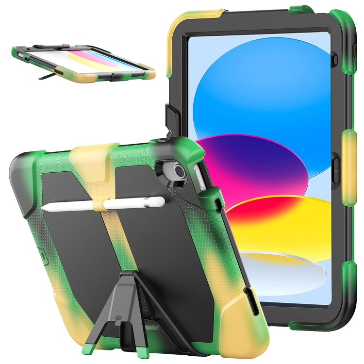 For iPad 2025 / 2022 Rugged Silicone Hard PC Tablet Case with Holder(Camouflage) - iPad 2025 / 2022 Cases by buy2fix | Online Shopping UK | buy2fix