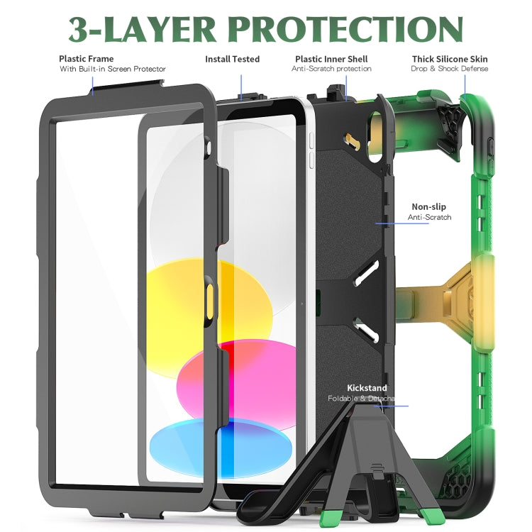 For iPad 2025 / 2022 Rugged Silicone Hard PC Tablet Case with Holder(Camouflage) - iPad 2025 / 2022 Cases by buy2fix | Online Shopping UK | buy2fix