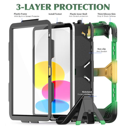 For iPad 2025 / 2022 Rugged Silicone Hard PC Tablet Case with Holder(Camouflage) - iPad 2025 / 2022 Cases by buy2fix | Online Shopping UK | buy2fix