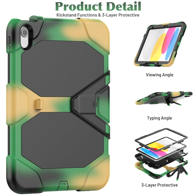 For iPad 2025 / 2022 Rugged Silicone Hard PC Tablet Case with Holder(Camouflage) - iPad 2025 / 2022 Cases by buy2fix | Online Shopping UK | buy2fix