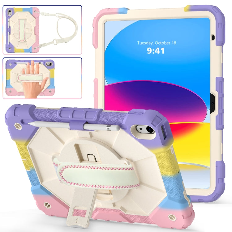 For iPad 2025 / 2022 Contrast Color Robot Shockproof Silicon + PC Tablet Protective Case(Colorful Pink) - iPad 2025 / 2022 Cases by buy2fix | Online Shopping UK | buy2fix