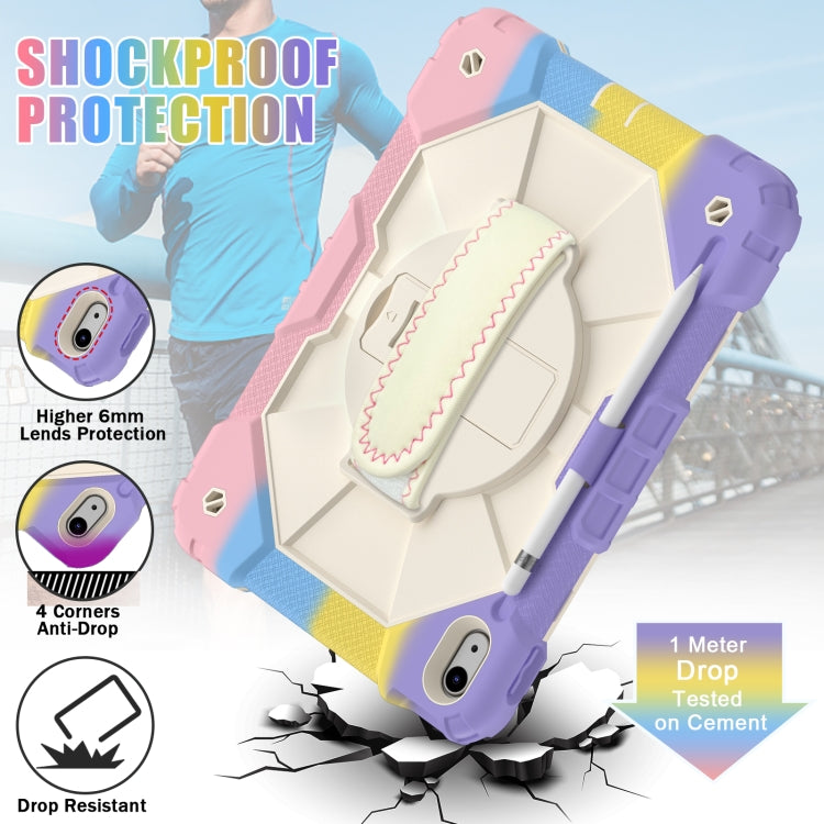 For iPad 2025 / 2022 Contrast Color Robot Shockproof Silicon + PC Tablet Protective Case(Colorful Pink) - iPad 2025 / 2022 Cases by buy2fix | Online Shopping UK | buy2fix