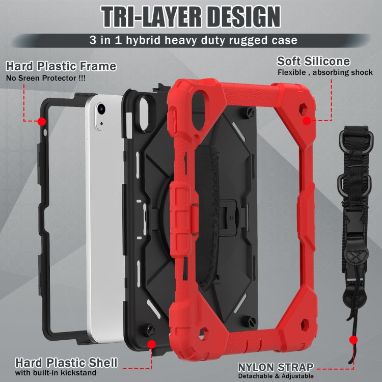 For iPad 2025 / 2022 Contrast Color Robot Shockproof Silicon + PC Tablet Protective Case(Red+Black) - iPad 2025 / 2022 Cases by buy2fix | Online Shopping UK | buy2fix