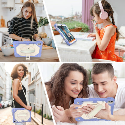 For iPad 2025 / 2022 Contrast Color Robot Shockproof Silicon + PC Tablet Protective Case(Purple beige) - iPad 2025 / 2022 Cases by buy2fix | Online Shopping UK | buy2fix