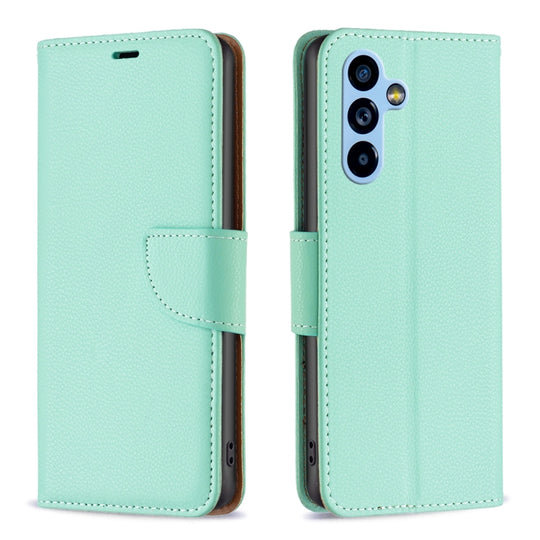 For Samsung Galaxy A54 5G Litchi Texture Pure Color Leather Phone Case(Green)