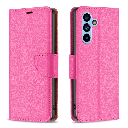 For Samsung Galaxy A54 5G Litchi Texture Pure Color Leather Phone Case(Rose Red)