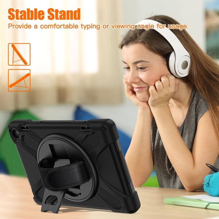 For Amazon Fire HD 8 2022 Hard PC Soft Silicone Full Body Protective Tablet Case(Black) - Amazon by buy2fix | Online Shopping UK | buy2fix