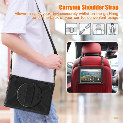 For Amazon Fire HD 8 2022 Hard PC Soft Silicone Full Body Protective Tablet Case(Black) - Amazon by buy2fix | Online Shopping UK | buy2fix