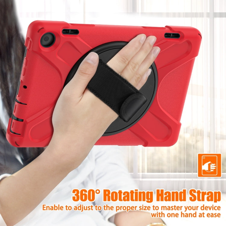 For Amazon Fire HD 8 2022 Hard PC Soft Silicone Full Body Protective Tablet Case(Red) - Amazon by buy2fix | Online Shopping UK | buy2fix