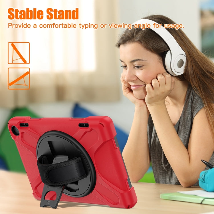 For Amazon Fire HD 8 2022 Hard PC Soft Silicone Full Body Protective Tablet Case(Red) - Amazon by buy2fix | Online Shopping UK | buy2fix