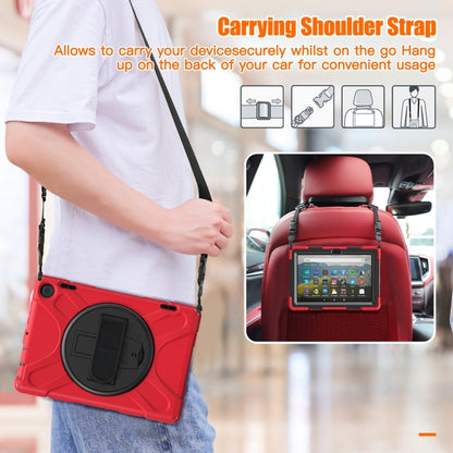 For Amazon Fire HD 8 2022 Hard PC Soft Silicone Full Body Protective Tablet Case(Red) - Amazon by buy2fix | Online Shopping UK | buy2fix