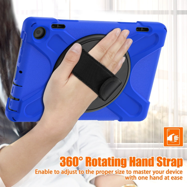 For Amazon Fire HD 8 2022 Hard PC Soft Silicone Full Body Protective Tablet Case(Blue) - Amazon by buy2fix | Online Shopping UK | buy2fix