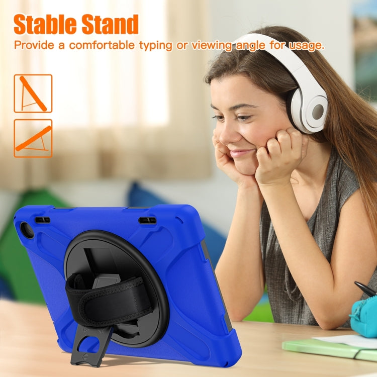 For Amazon Fire HD 8 2022 Hard PC Soft Silicone Full Body Protective Tablet Case(Blue) - Amazon by buy2fix | Online Shopping UK | buy2fix