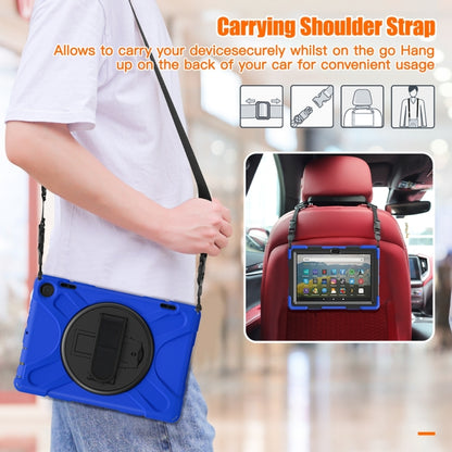 For Amazon Fire HD 8 2022 Hard PC Soft Silicone Full Body Protective Tablet Case(Blue) - Amazon by buy2fix | Online Shopping UK | buy2fix